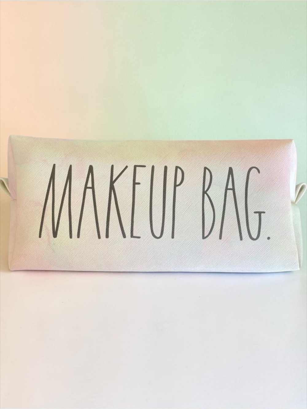 Rae Dunn Makeup Bag Pink Ombre Cosmetic Toiletry Travel Case NWT